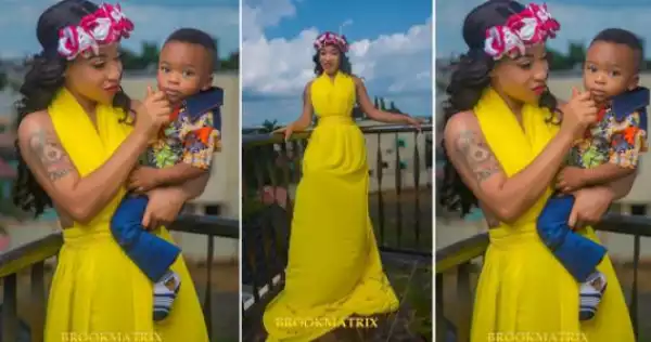 Lovely Photos of Tonto Dikeh and Her Adorable Son, King Andre